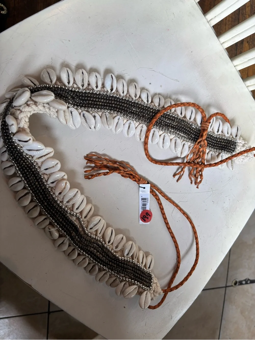 Cocobelle Boho Cowrie Shell Strand with Brown Bead Accents